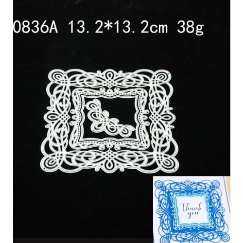 2021 Lace Frame Metal Cutting Dies DIY Scrapbooking Paper Photo Album Crafts Knife Mould Cards Embossing Mold Stencils for Decor