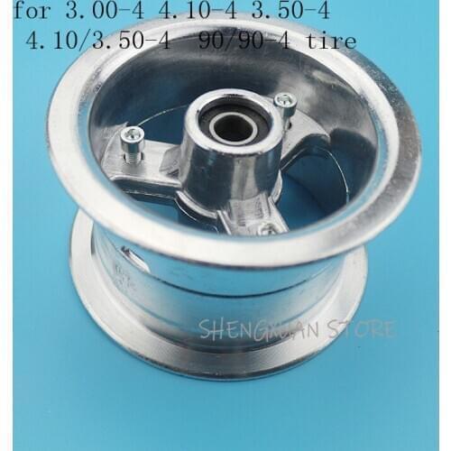 4 inch aluminum alloy wheel hub rims use 3.00-4 3.50-4 4.10-4 4.10/3.50-4 90/90-4 tire for gas Electric scooter mini motorcycle