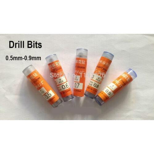 50pcs Micro Drills Set 0.5mm - 0.9mm Pcb Cnc Press Fits Dremel Bits Carbide Micro Drill Bits CNC PCB Dremel Drill Bits