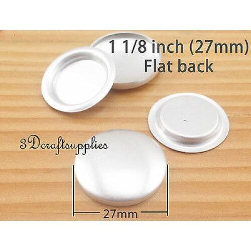 500 sets of cover buttons 1 1/8 inch (27mm) Size 45 Self cover buttons Flat back