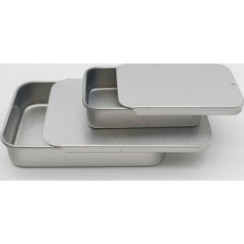 500pcs/lot 60*34*11mm Size Plain Slide Top Tin Box Rectangle Candy Case Storage Box Push and pull boxes