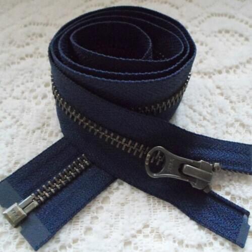 6 pcs/lot Metal YKK Zipper DARK Blue OPEN END ANTIQUE BRASS FOR JACKET COAT Sewing Accessories clothing