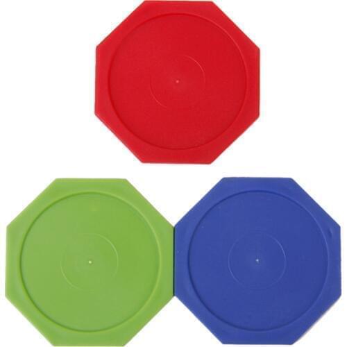 8pcs Air Hockey Pucks Table Indoor Arcade Game Octagonal 63mm 2-1/2" Diameter for Arcade Pub Club Home Machines