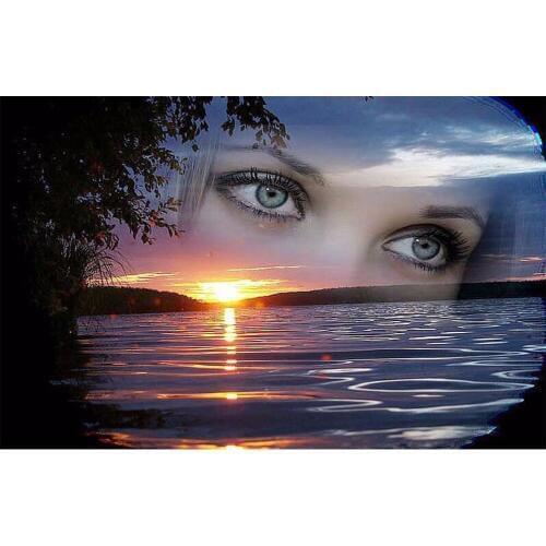 Diamond Embroidery Sunrise girl 5D DIY Diamond Painting Full Square Diamond Mosaic Wall stickers Home Decoration Paintings FZ730