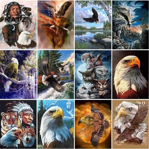 Diamond Painting Eagle Animal Picture Embroidery Crossing Owl Diy Mosaic Art Gift Adult Children Cross Stitch Home Decoration
