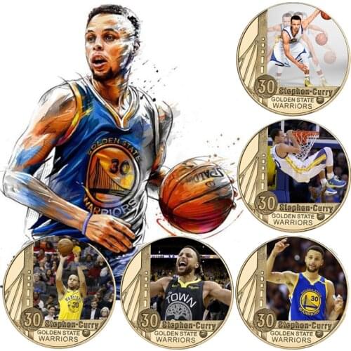 Basketball Gold Plated Commemorative Coin Collectibles Sports Original Coin The Greatest Shooter Souvenir Gifts for Men Boys