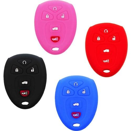 5 Buttons Silica Gel Skin Key Cover for Chevrolet GMC Enclave Shell Fob Accessorise