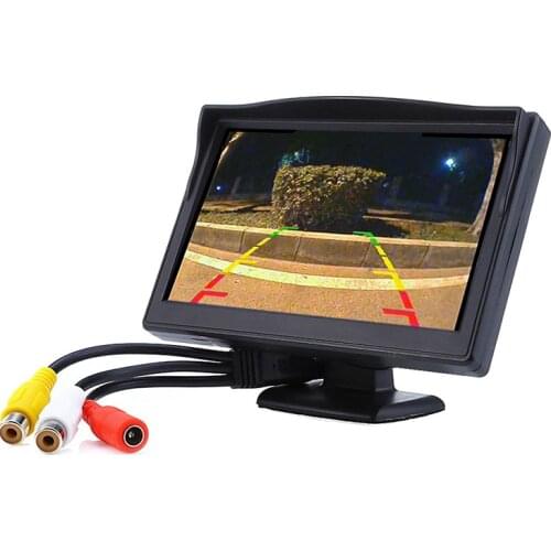 CVBS AHD 5"inch Color car monitor TFT LCD Color video DVD player car audio auto for Car Reverse camera video