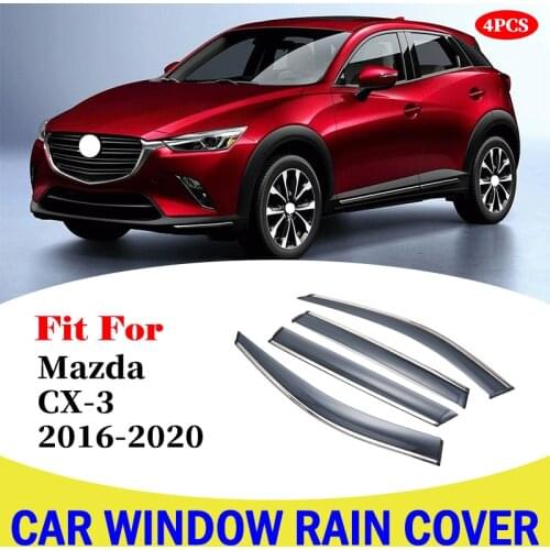 Window rain cover For Mazda CX-3 2016-2020 car window deflectors wind deflector sun guard rain vent visor cover car accessories