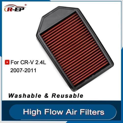 Performance Cold Air Intake Filter Fit for Honda CR-V 2.4L 2007-2011 Replacemet Air Filter Reusable Washable XH-AF0106