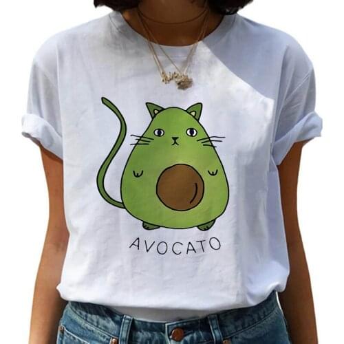 Womens t-shirt Harajuku Avocado Vegan t shirt women Cute 90s Tshirt Summer Kawaii Grunge Top Tees Female Ullzang Funny T-shirt