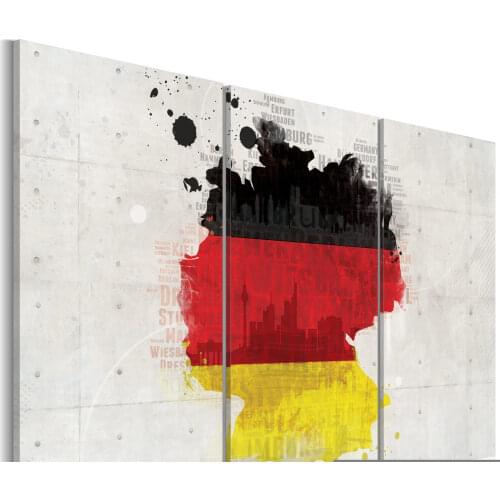 Picture-map of Germany: Triptych-120x80 cm