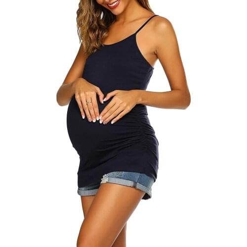 Nursing Cami Tank Tops For Maternity Women 2021 Summer Wrap Camisole Pregnant Casual Solid Vest Top For Breastfeeding Women D30