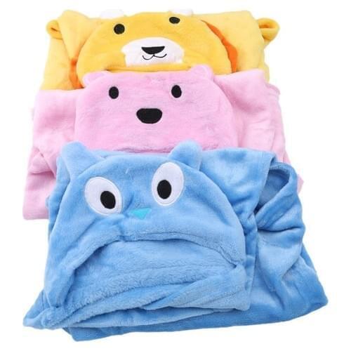 Cute Soft Hooded Cartoon Animal Blanket Toddler Animal Baby Bathrobe Baby Bath Towels Kids Bath Robe Infant Towel