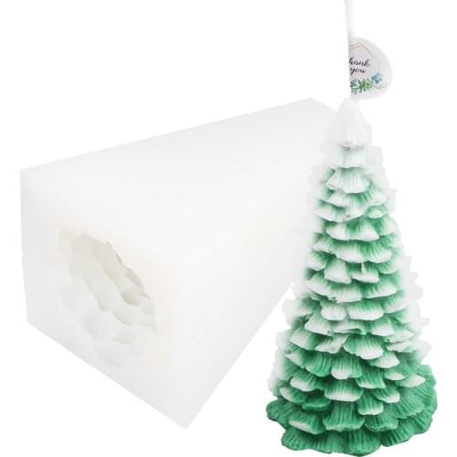 Multi-Purpose Silicone 3D Christmas Snowflake Tree Artwork Mould Family DIY Chocolate Baking Festival Decor Fondant Cake Mold
