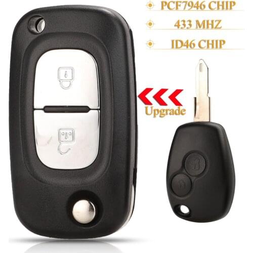 Kutery 2Buttons Modified Remote Key 434MHz PCF7946 For Renault Trafic Master Modus With VA2/NE73 Blade