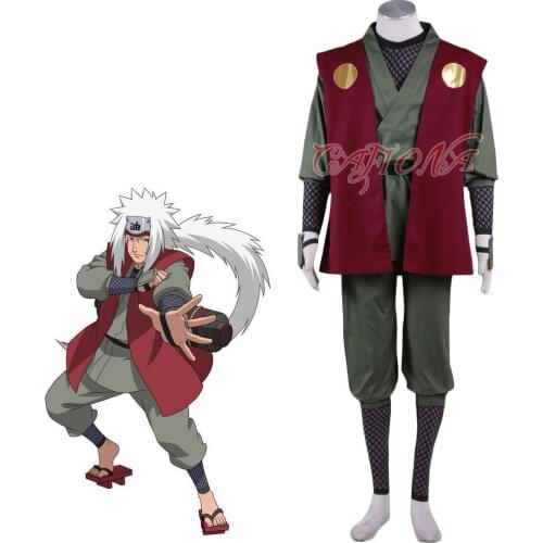 Hot Anime Costumes Naruto Jiraiya Cosplay Costume Halloween Costumes Accessory Red Headband
