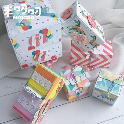 Mystery Prize Cutting Dies 2 Size 2020 for Scrapbooking Gift Surprise Gift Box Craft Photo Album Midodo New Metal Cutting Dies