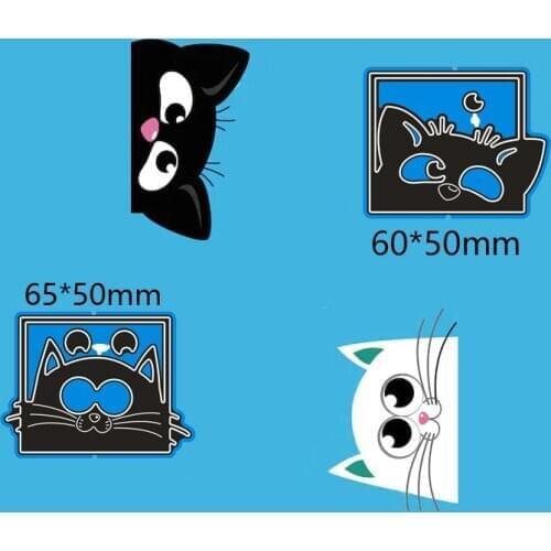 New 2pcs lovely cat Stencil DIY Scrapbooking Photo Album Embossing Decorative Paper Card Craft