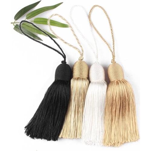 2Pcs Hanging Rope Tassels Craft DIY Sewing Fringe Braided Key Tassel Trim Decor Cabinet Pendant Embellish Curtain Accessories