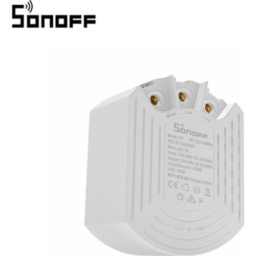 SONOFF D1 Wifi Smart Dimmer Switch DIY Smart Home Mini Switch Module Adjust Light Brightness VIA APP/Voice/RM433 RF Remote