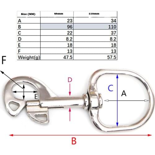 Swivel Eye Bolt Snap Hook Single Ended Clips Anti-rust Rotatable Buckles for Diving Keychain Pet Leash Camera Strap