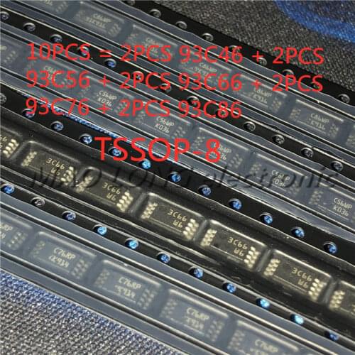 10PCS/LOT 93C46 93C56 93C66 93C76 93C86 TSSOP-8 Car storage chip {Each model 2pcs