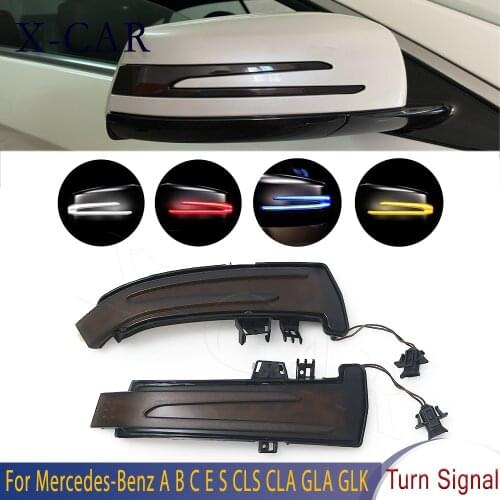 2pcs dynamic LED side mirror indicator for Mercedes-Benz A B C E S CLS CLA GLA GLK Class W221 W212 W204 W176 W246 X156 C204 C117