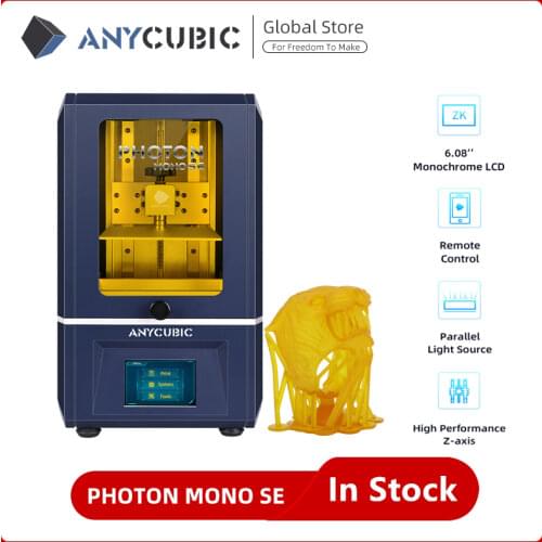 ANYCUBIC Photon Mono SE New LCD 3D Printer For Resin Model 2k Screen Fast Print Easy Bed Leveling Remote Control impressora 3d