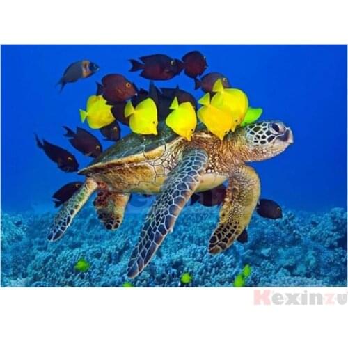 5D DIY Full Square/Round Drill Diamond Painting "Animal tortoise" Embroidery Mosaic Cross Stitch Wall Stickers Decor Gift SF101