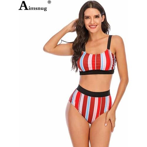 Полосатые купальники Aimsnug China At AliExpress