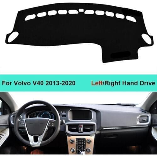 For Volvo V40 2013 2014 2015 2016 2017 2018 2019 2020 2 Layers Car Dashboard Cover Dash Mat Carpet Cape Auto Non-Slip Sun Shade