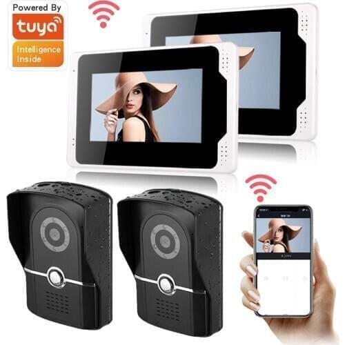Tuya Wifi Wired Video Door Intercom for the Apartment 1080P Camera Video Doorbell Ifrared Night Vision Device