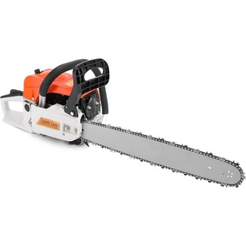 Bar Gas Powered Chainsaw Chain Saw 52cc Wood Cutting Aluminum Crankcase