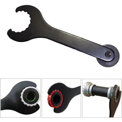 Integrated Axle Wrench Bicycle Repair Tools Bottom Bracket Install Spanner Hollow with Crank Cover