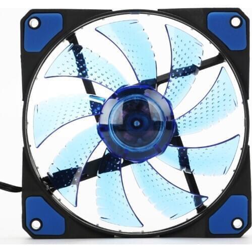 Colorful 120mm fan Cooler Computer Fan 120mm LED Ultra Silent Computer PC Case Fan 15 LEDs 12V Around 1200RPM 3 Pin Fan