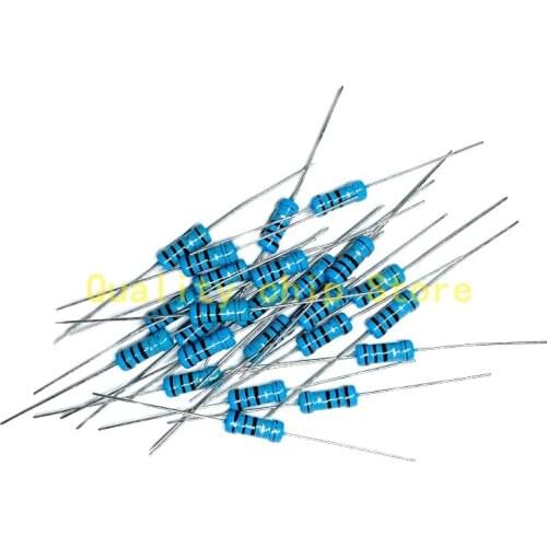 20pcs 1W Metal film resistor 1% 1R ~ 1M 2.2R 10R 22R 47R 100R 220R 1K 4.7K 10K 22K 47K 100K 330K 470K 1 2.2 10 22 47 100 470 ohm