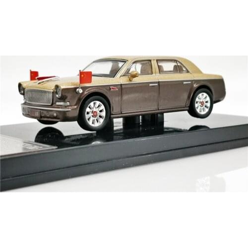 XCarToys 1:64 China HONGQI L5 2009 Gold Brown Diecast Model Car