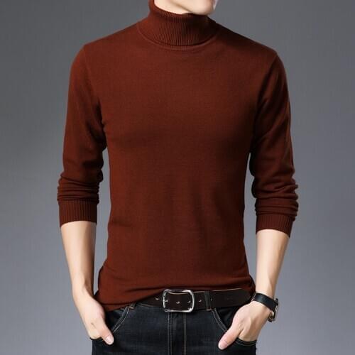 Mens Sweaters 2020 Turtleneck Pullovers Men Clothes Winter Thick Warm Mens Christmas Sweaters Casual Pullovers Fashion Gift