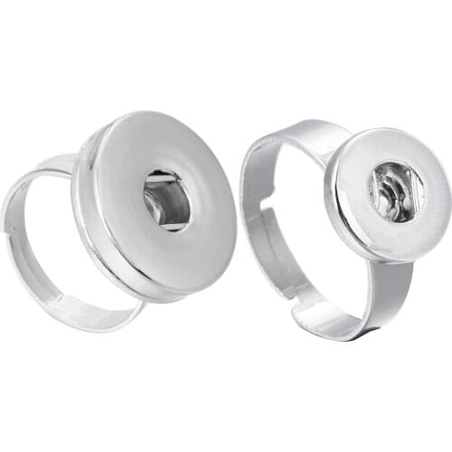New Snaps Jewelry Simple Style Ring 12mm 18mm Snap Button Ring High Quality Snap Rings Buttons Jewelry for Women Men