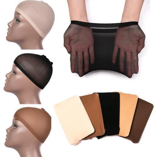 Wig Cap Hair Net for Weave 2 piece/pack Hair Wig Nets Stretch Mesh Wig Cap for making Wigs Free Size