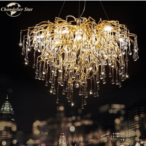 Luxury Chandeliers Lighting Modern LED Lights Crystals Nordic Gold Indoor Lamp for Kitchen Living Room Bedroom Dining Room Decor