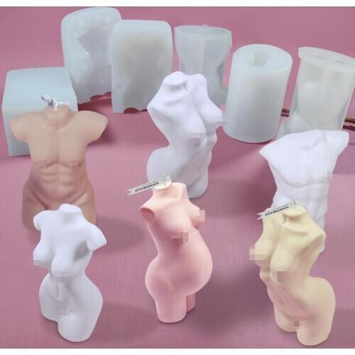 Human Body Silicone Candle Mold Female Perfume Candle Making Wax Mould Naked Body Female DIY Fragrance Candle Silicone Soap Mold