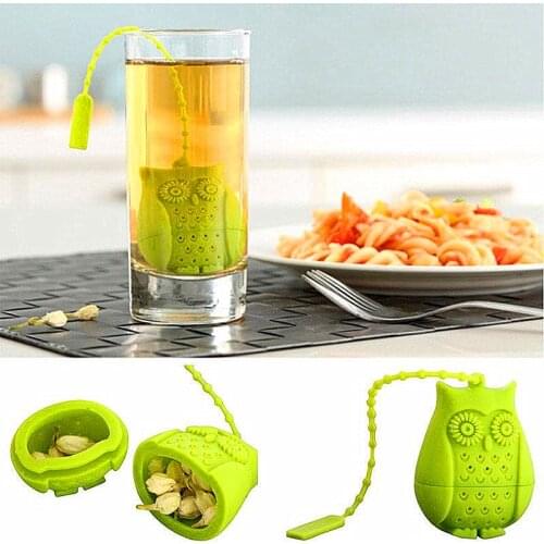 Creative Cartoon Animal Tea Filter Silicone Owl Tea Maker Tea Infusers Kitchen Accessories Tea Strainer