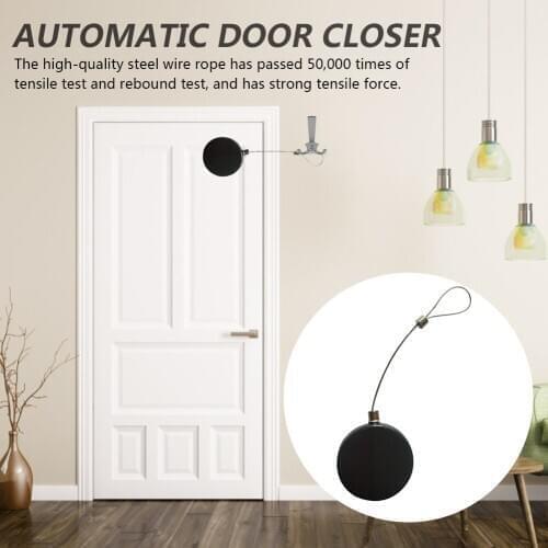 Punch-free Automatic Sensor Door Closer Telescopic Spring Round Anti-theft For Family Office