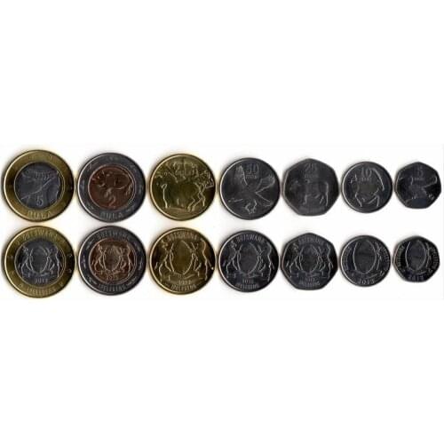 Botswana 7 2013 edition Pieces Set Coins Africa New Original Coin Unc Collectible Edition Real Rare Commemorative