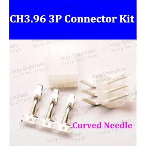 3.96MM CH3.96 3Pin 3-pin male female connector plug socket with terminal pins 90 degree
