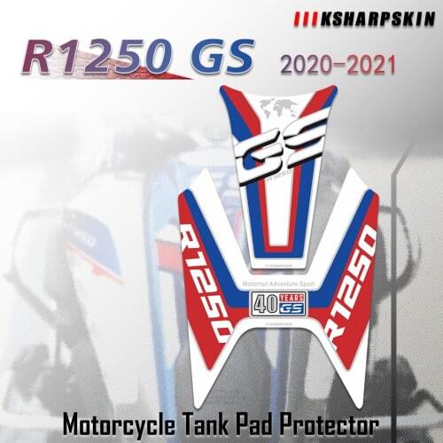 For BMW R1250GS 2020-2021 r1250gs Motorcycle 3D Edge Gel Fuel Tank Pad Stickers Gas Fuel Oil Tank Protective Accessories Decals