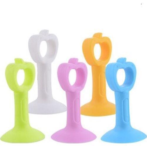 5Pcs/Set Five Color Door Handle Anti-Collision Silicone Door Suction Bathroom Door Touch Rubber Plastic Bumper Plugs Door Stop