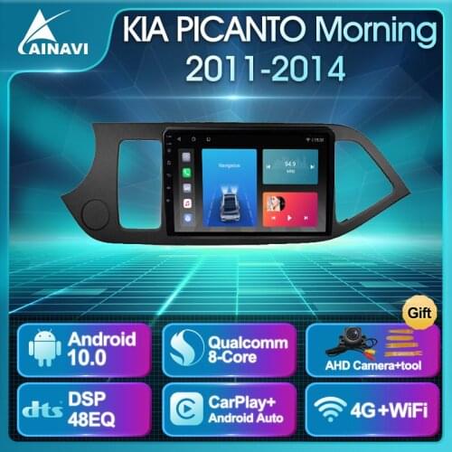 Car Radio Android 10 QLED Screen For KIA PICANTO Morning 2011-2014 Auto Stereo Multimedia Player Navigation GPS Carplay No 2din